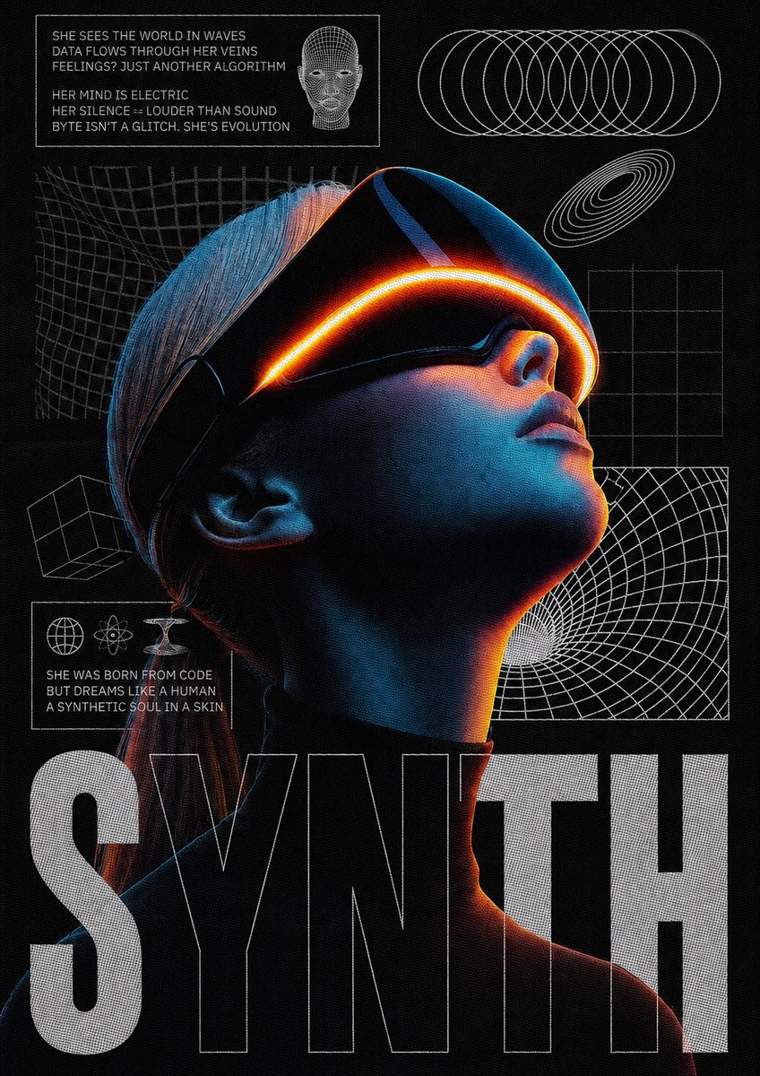 Retro Futurist Synth Poster