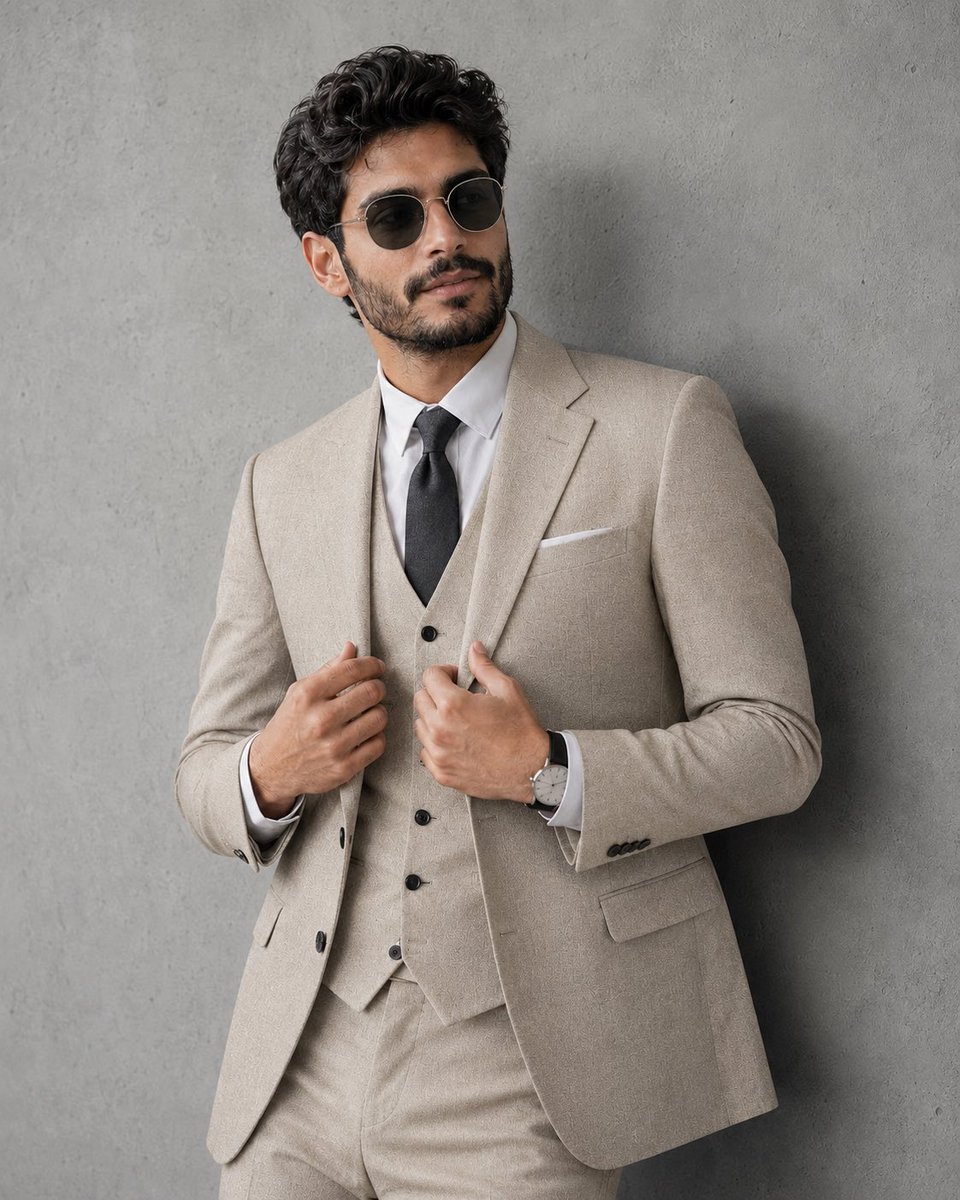 Professional Studio Portrait in Tweed Suit