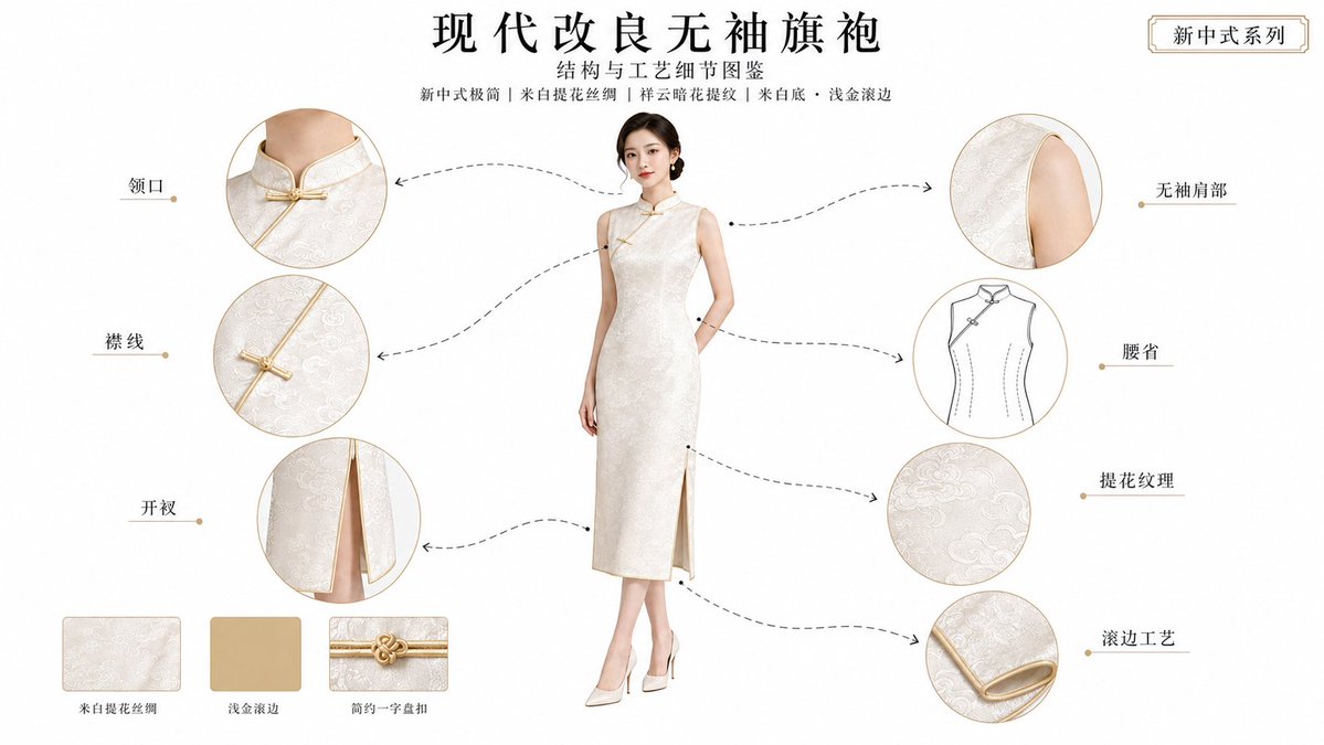 Qipao Design & Craft Infographic