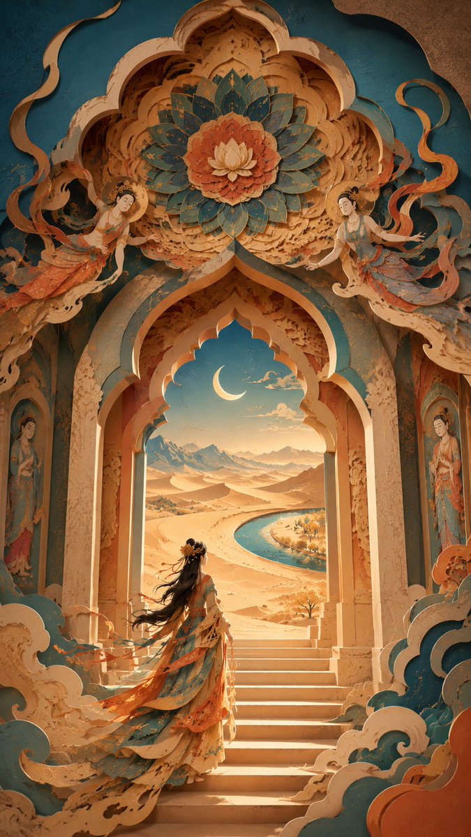 Dunhuang Papercut Dreamscape Art
