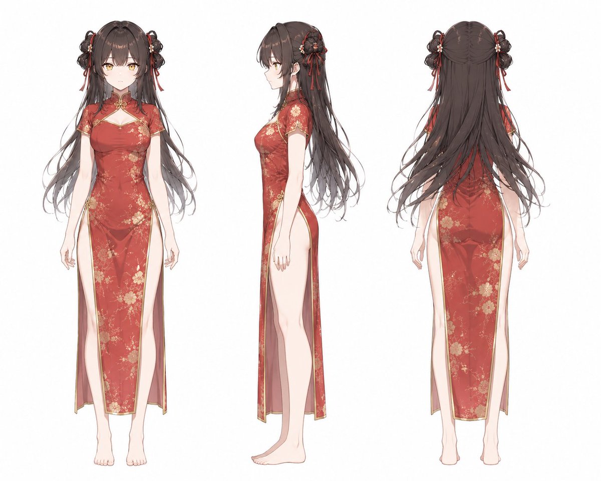 Anime Character Turnaround Sheet