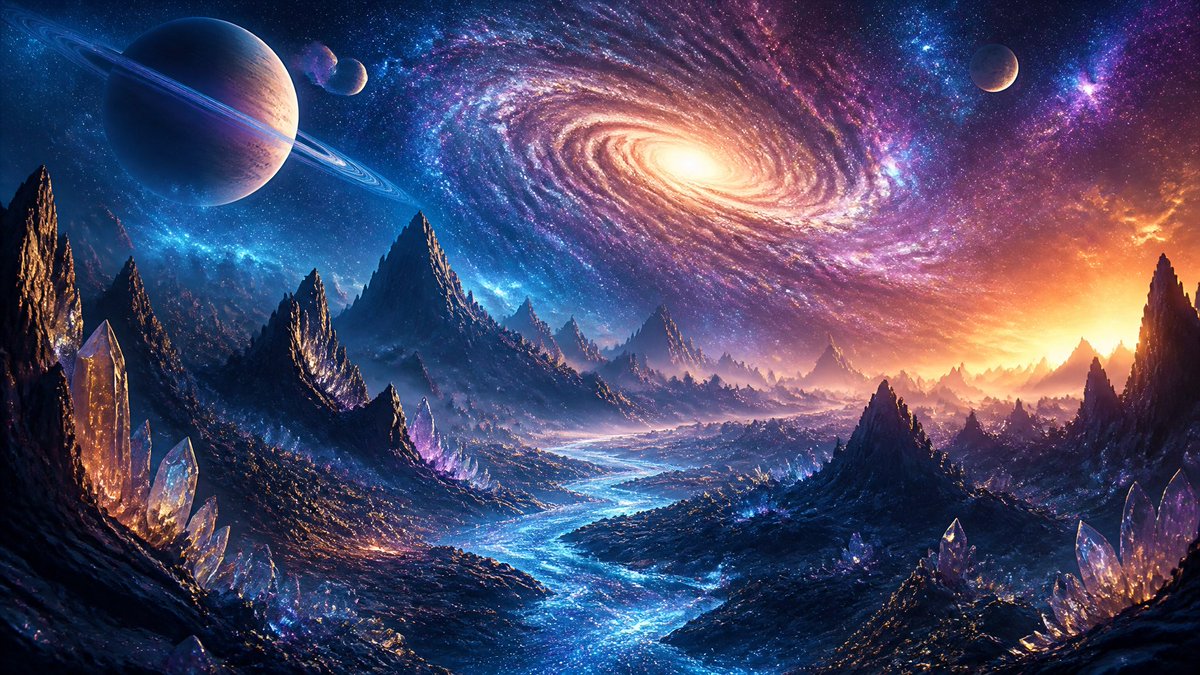 Ethereal River of Light in Space