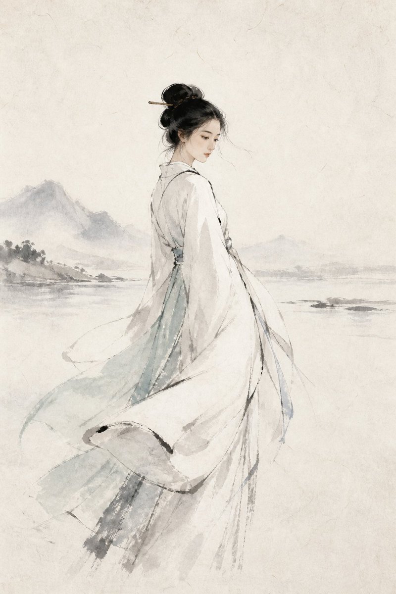 Chinese Ink Wash Portrait