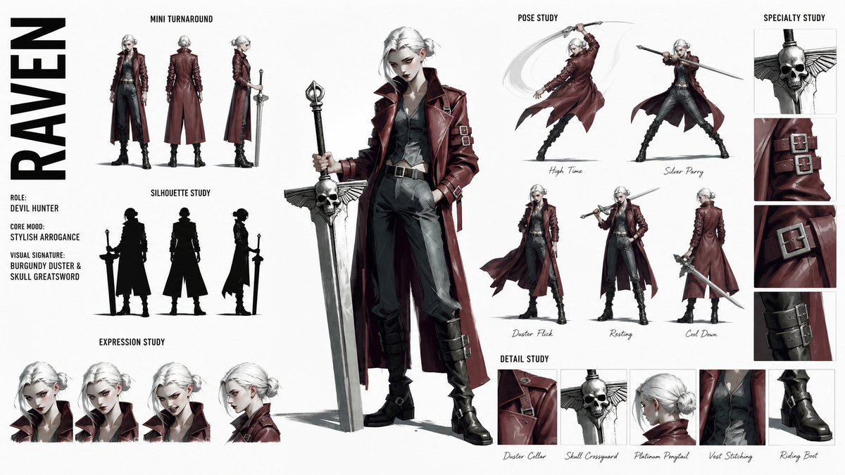 High-Fashion Character Concept Sheet