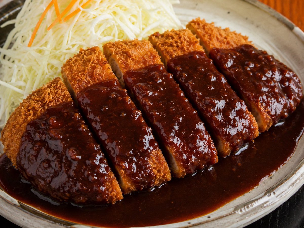 Glossy Tonkatsu Food Photo