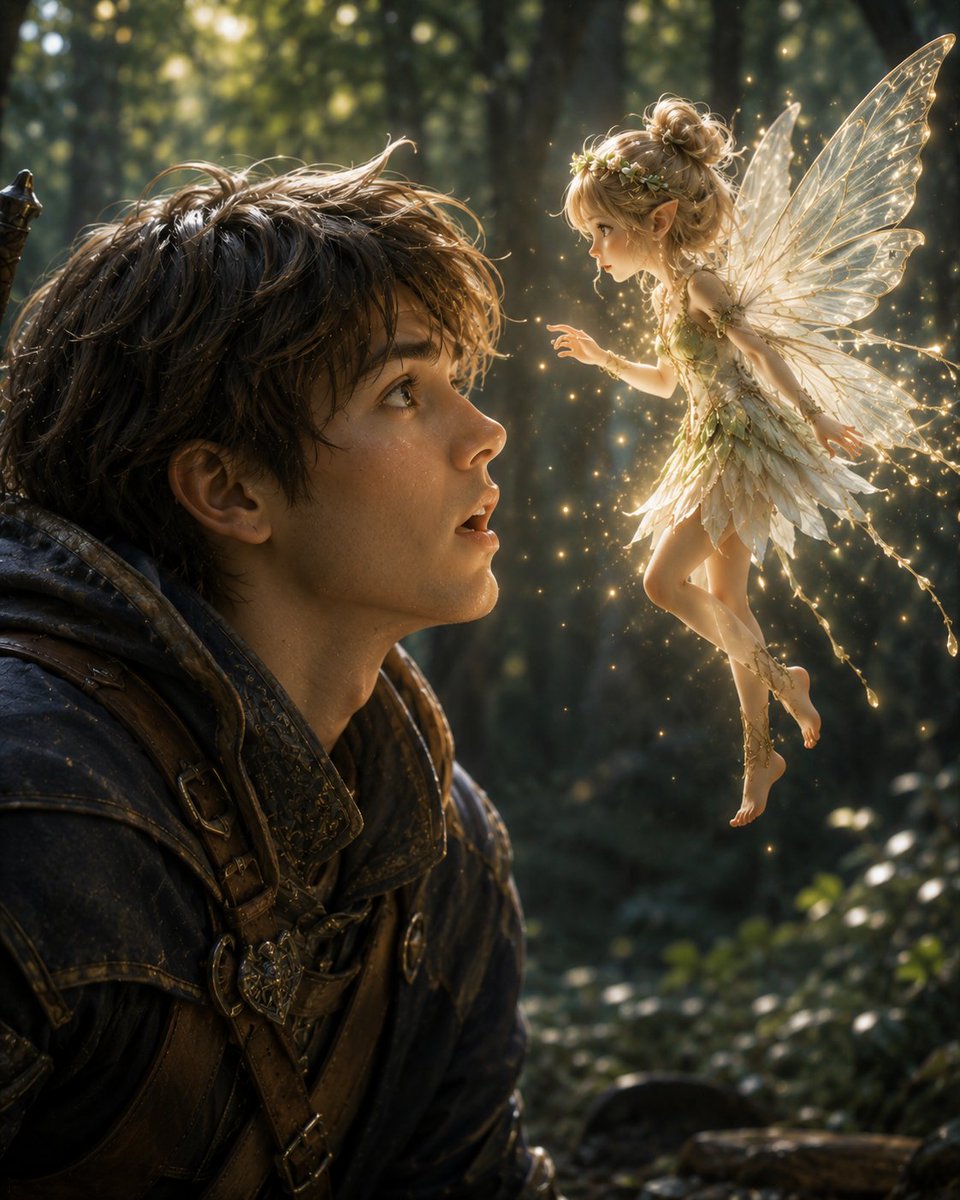 Boy Meets a Glowing Forest Fairy