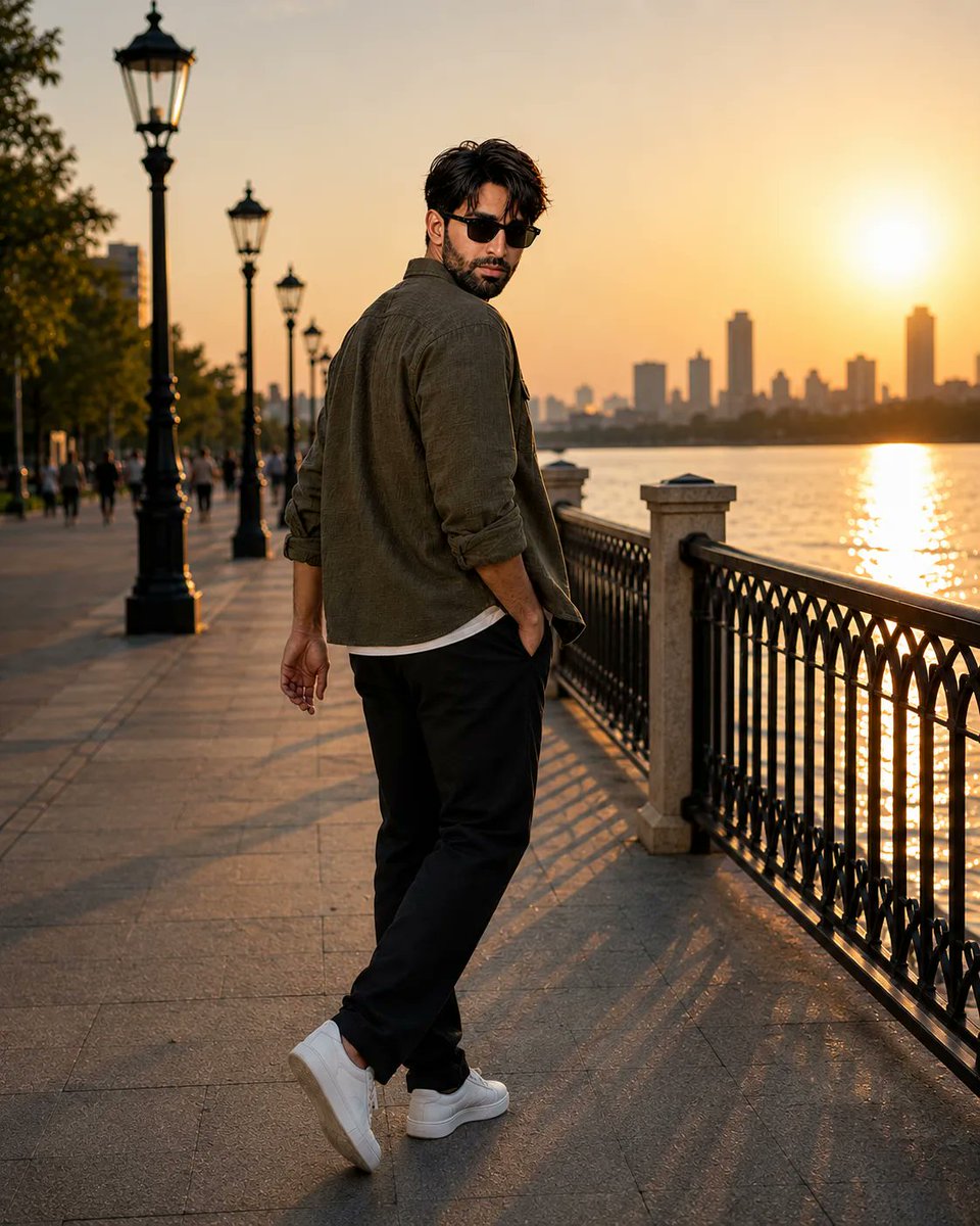 Ultra-realistic Waterfront Fashion Portrait