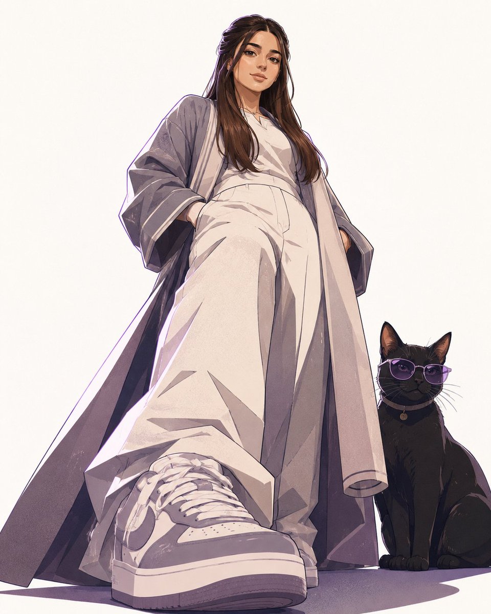 Minimalist Anime Saudi Streetwear Portrait