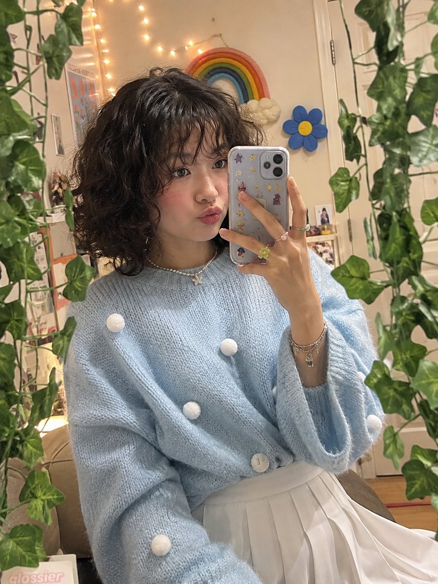 Whimsical Bedroom Mirror Selfie