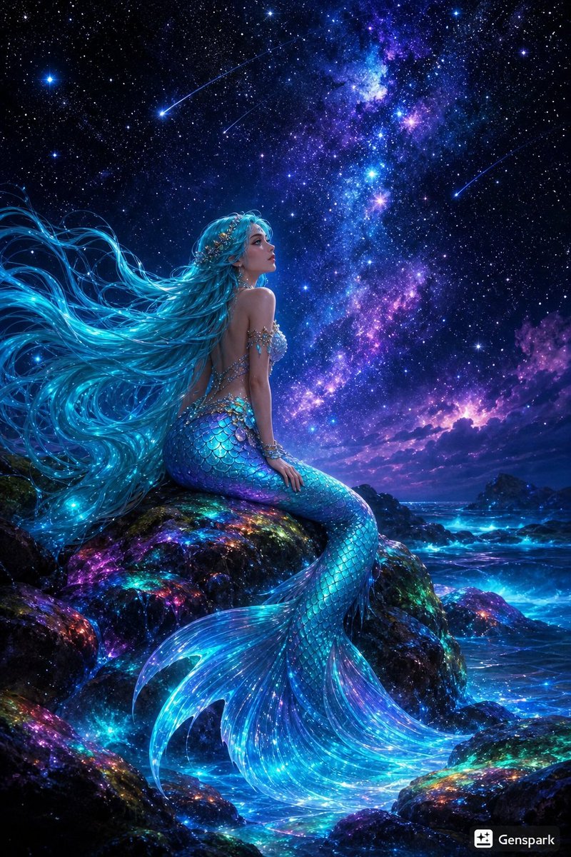 Starry Night Mermaid on Rainbow Reef