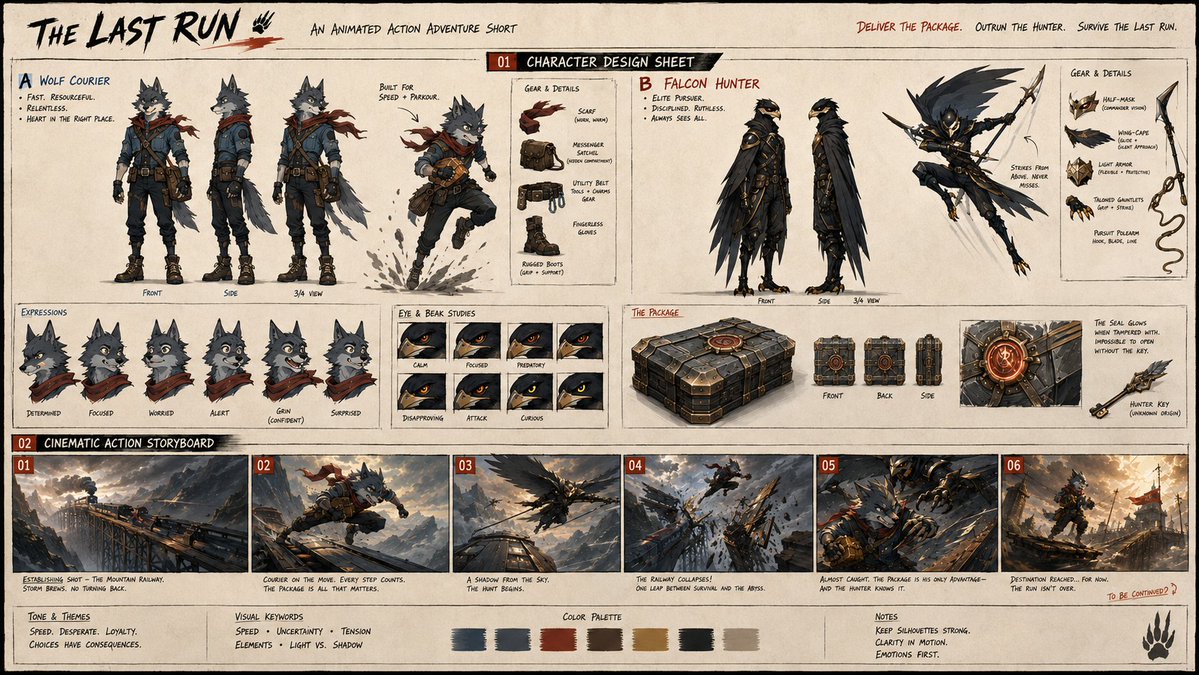Cinematic Action Adventure Storyboard