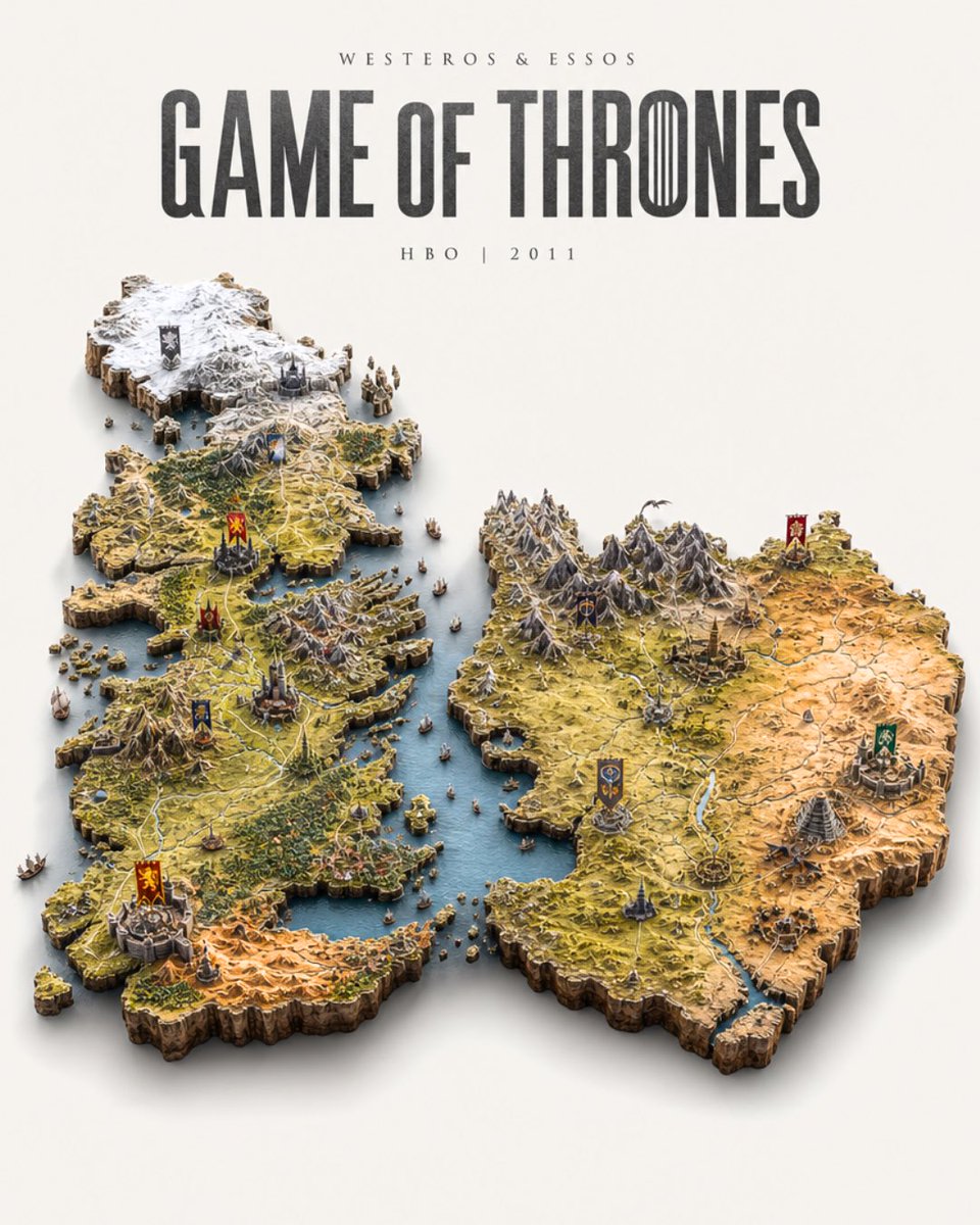 Game of Thrones Isometric Map Diorama