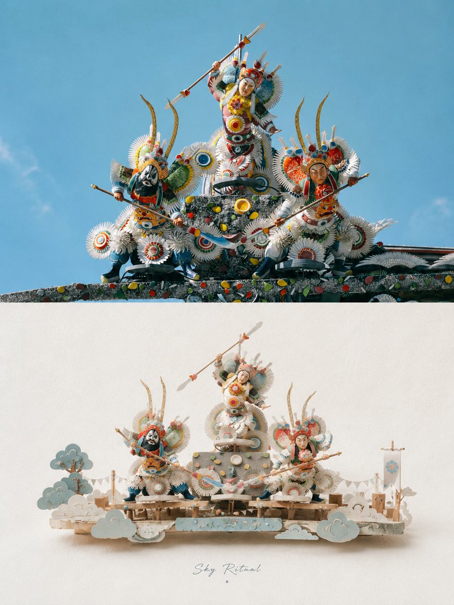 3D Papercraft Miniature Poster Design