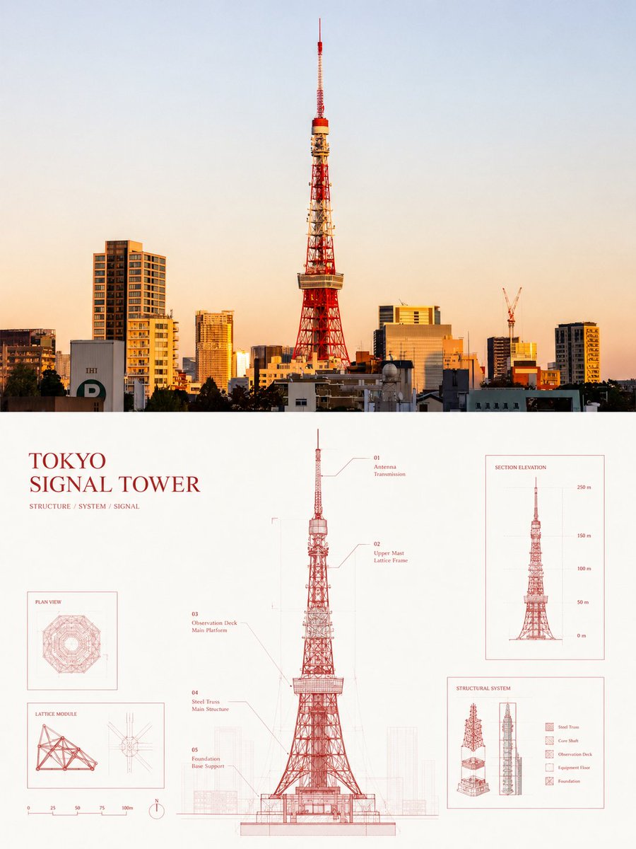 Infographic / Edu Visual - Structural Blueprint Poster Design - Image 1