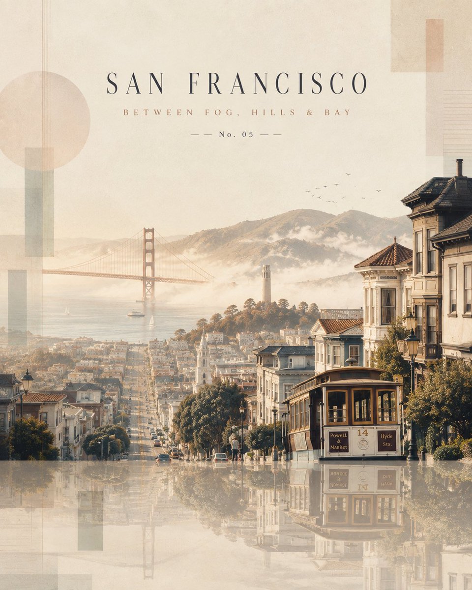 Contemporary Editorial Travel Artwork Template