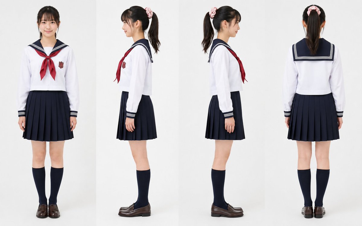 Japanese Schoolgirl Uniform Reference Sheet
