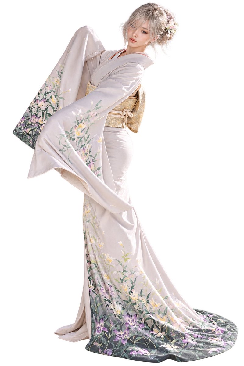 Elegant Furisode Character Cutout