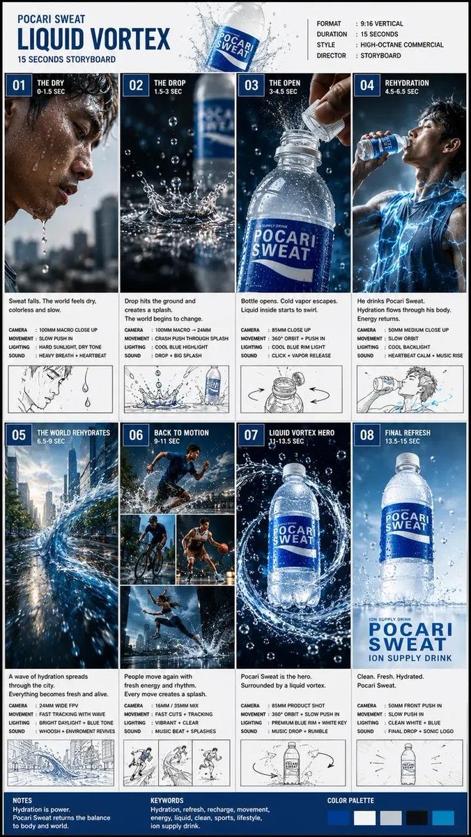 Pocari Sweat Sports Commercial Prompt