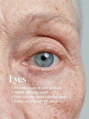 Hyperrealistic Macro Eye Detail — Extreme macro close-up of the same woman from the reference image, keeping her exact identity, {argument name="eye color" defa