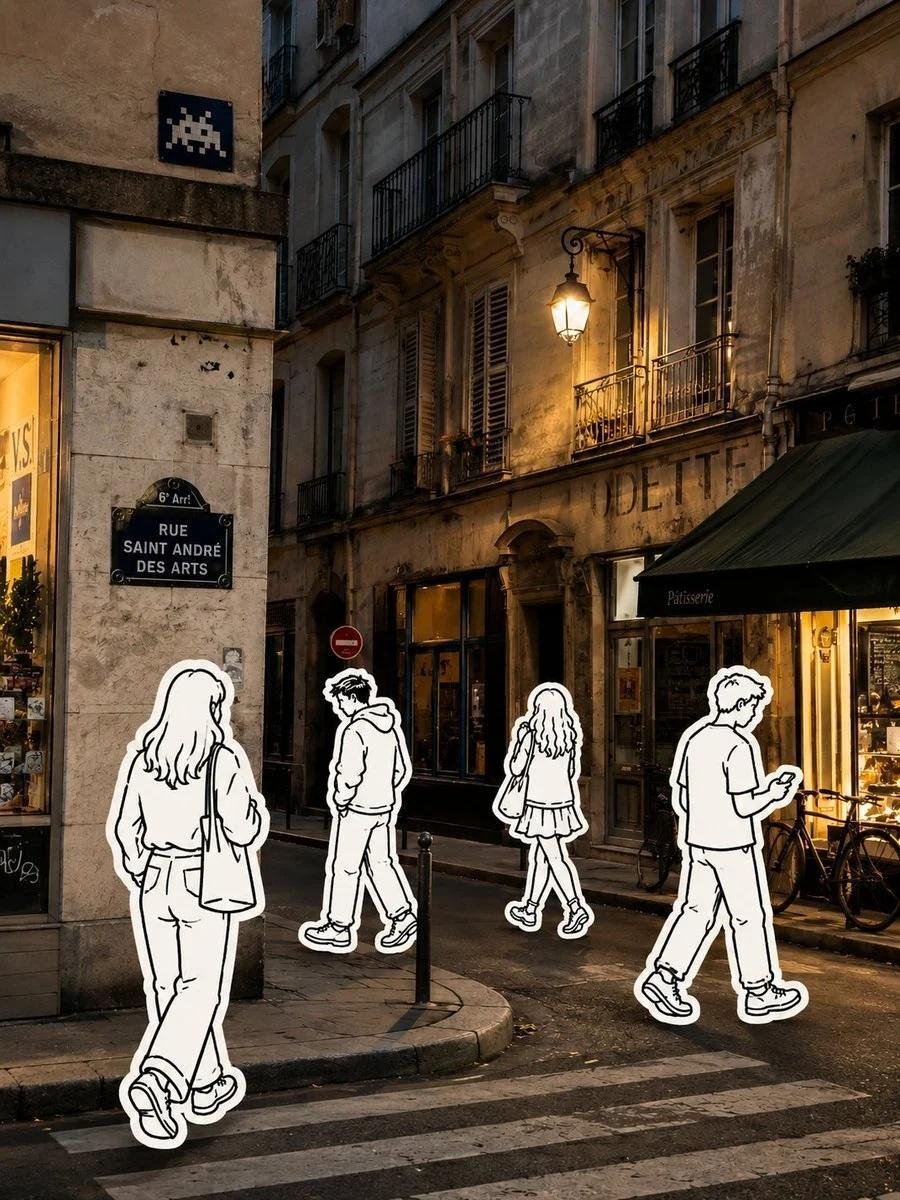 Comic / Storyboard - Hand Drawn Sticker Photo Collage - Image 2