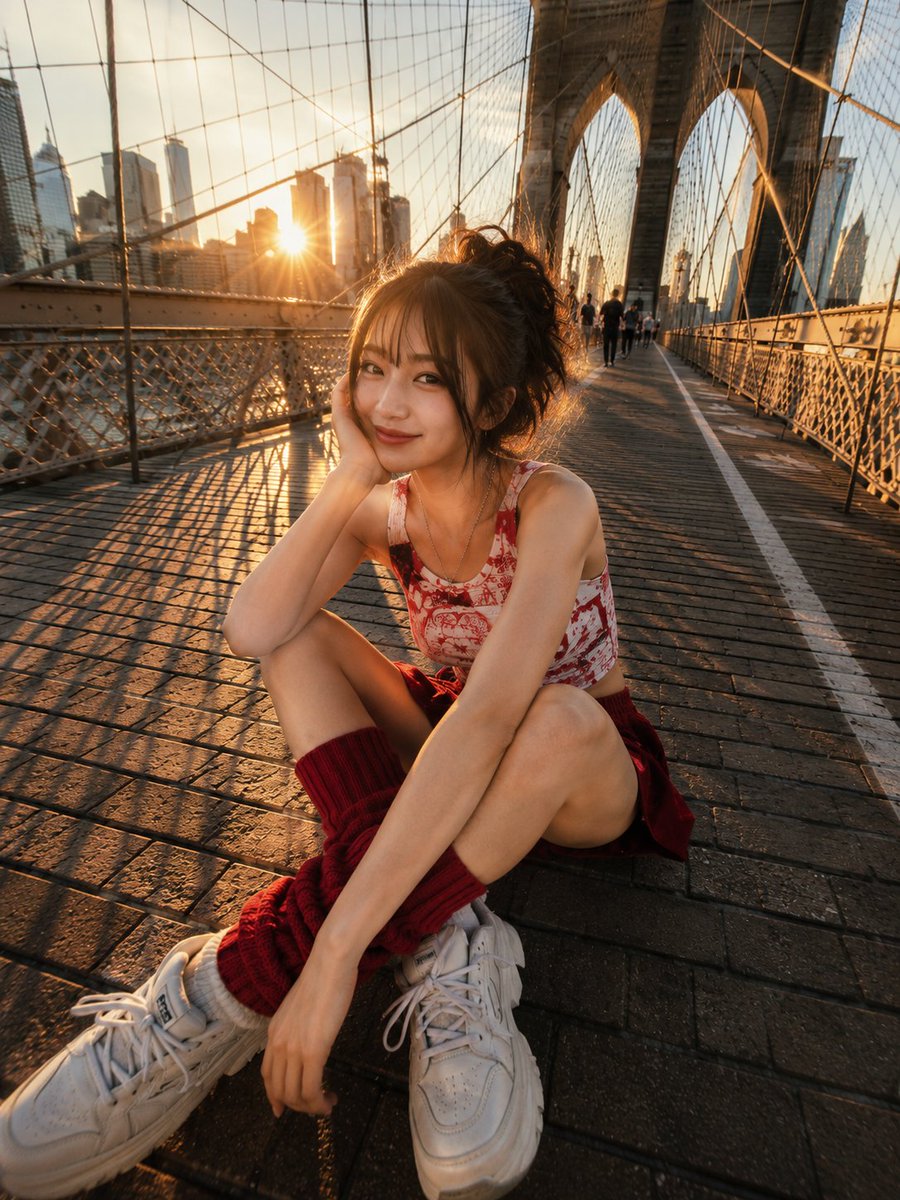 Brooklyn Bridge Street Portrait