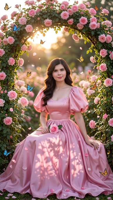 Romantic Ball Gown Garden Portrait