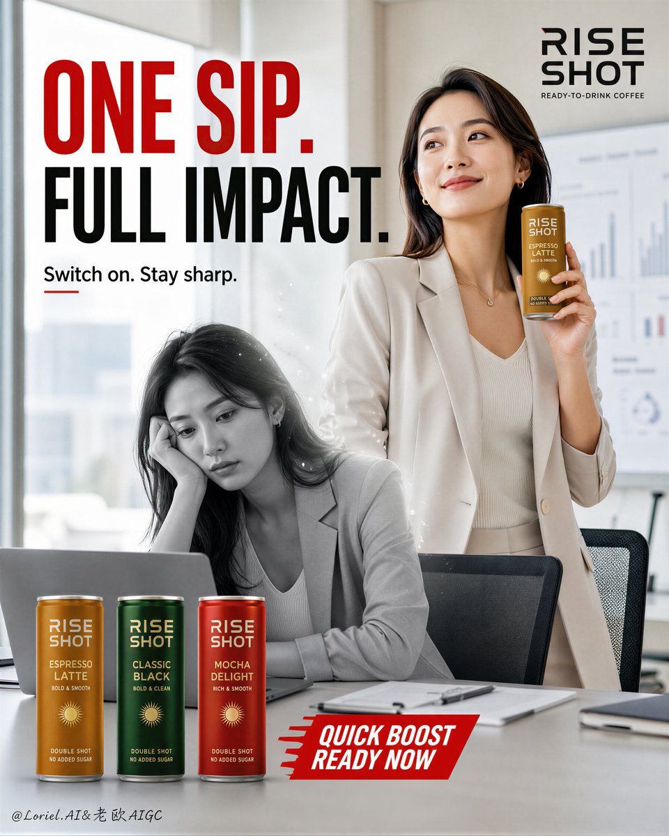 Rise Shot Commercial Coffee Poster