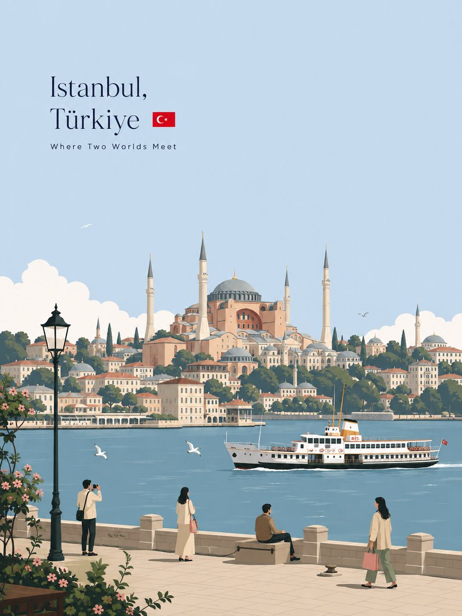 Premium Minimalist Vector Travel Poster
