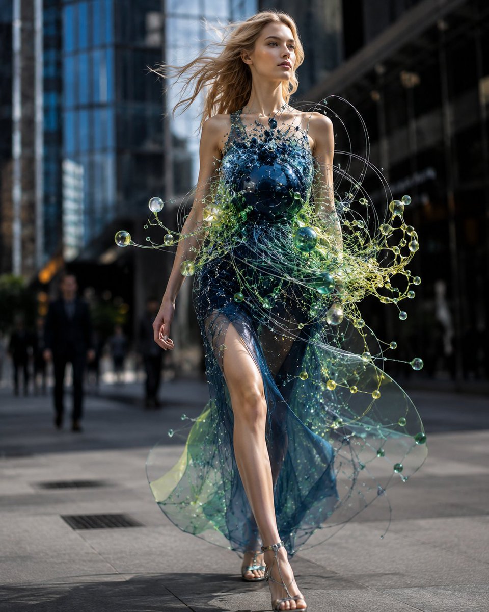 Futuristic Ikebana Couture Dress