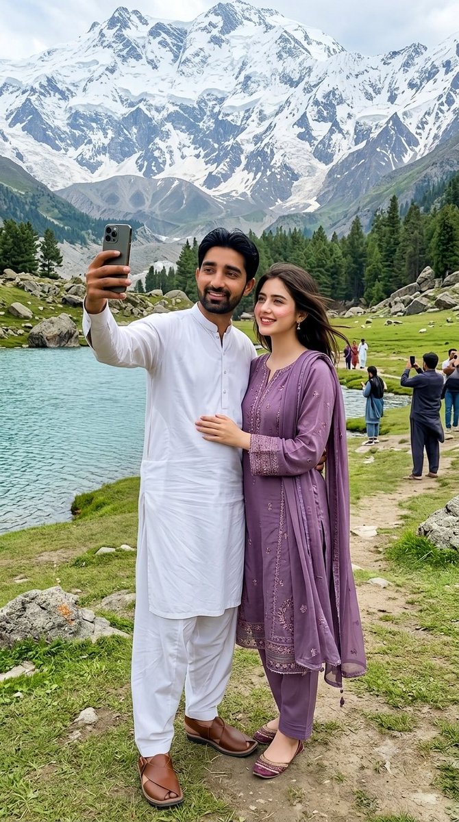 Social Media Post - South Asian Couple Skardu Travel Photo - Image 1