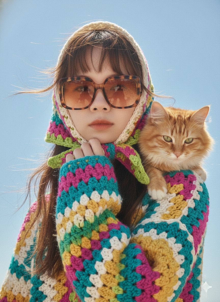 Social Media Post - Bohemian Crochet Fashion Studio Portrait - Image 1
