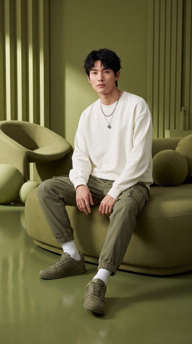 Social Media Post - Olive Green Cinematic Editorial Transformation - Image 2
