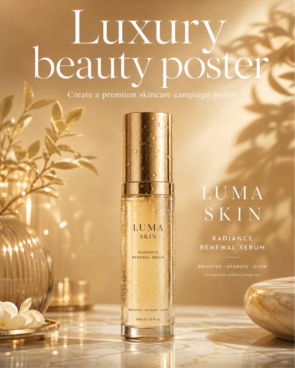Luxury Skincare Campaign Poster
