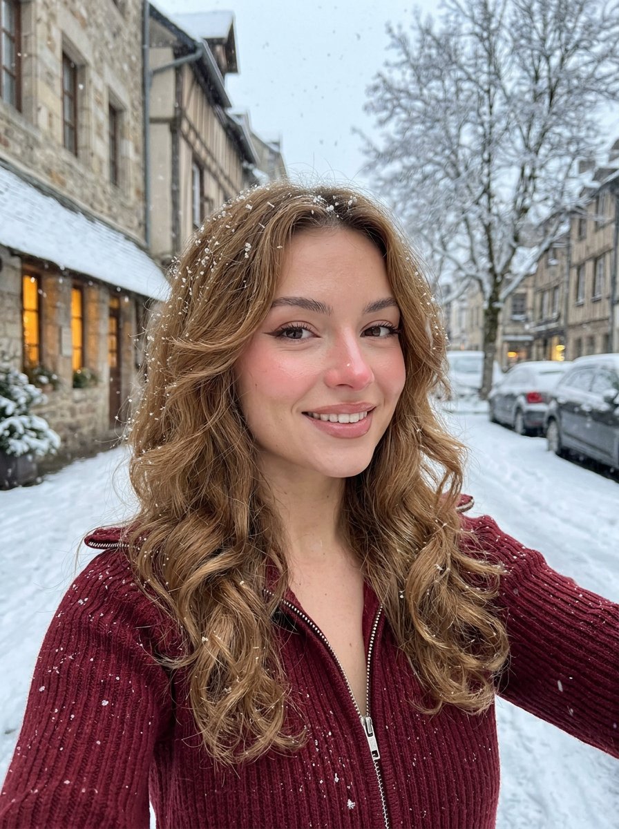 Profile / Avatar - Cozy Winter European Street Selfie - Image 2