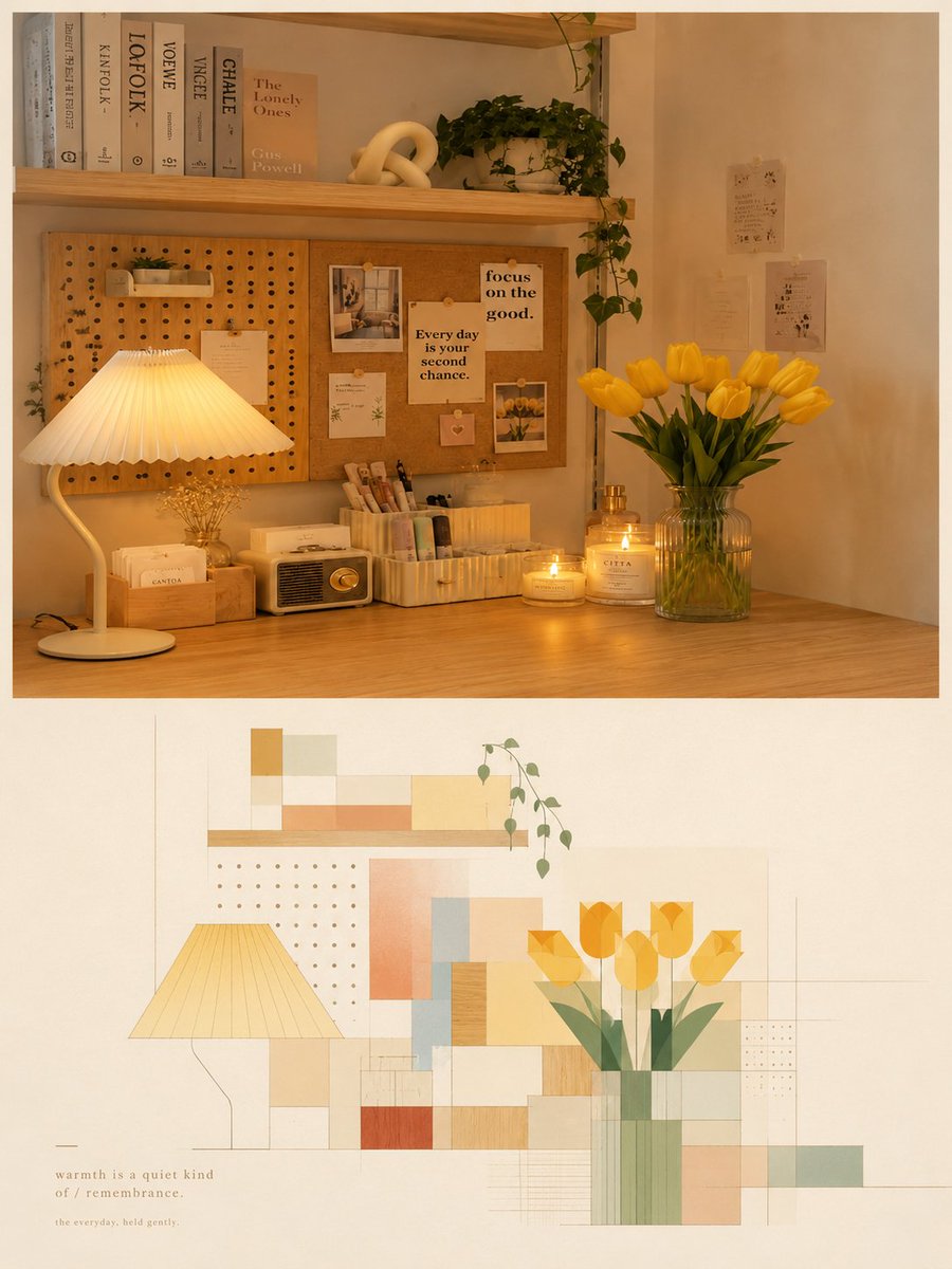 Modern Geometric Mosaic Collage Poster