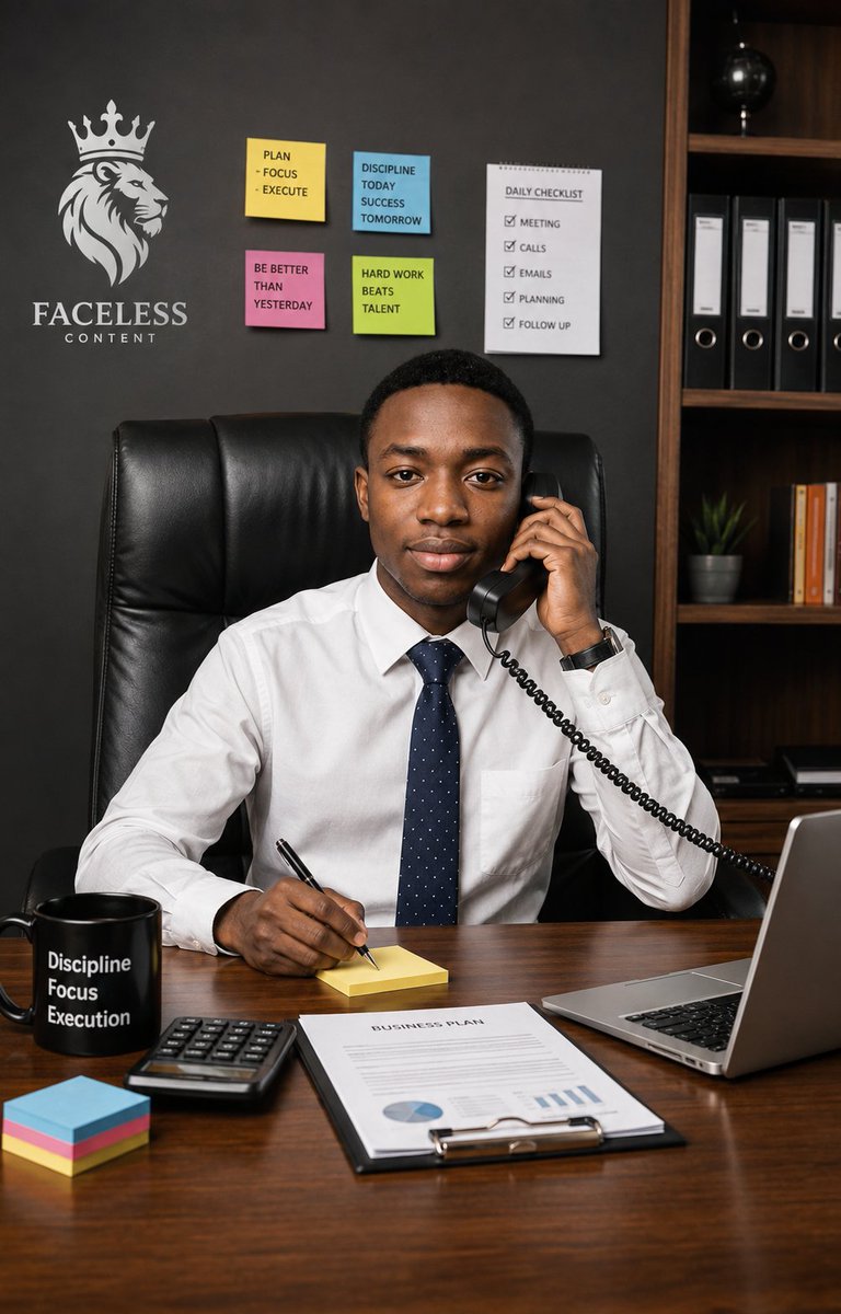 Executive Office Phone Call Portrait