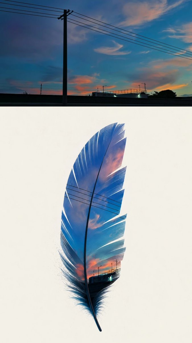Dusk Sky Feather Poster
