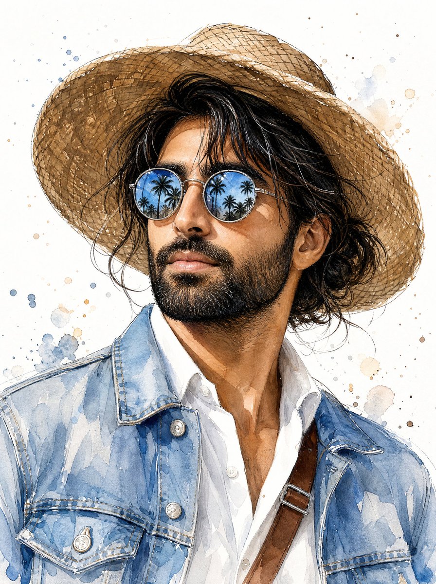 Watercolor Travel Portrait