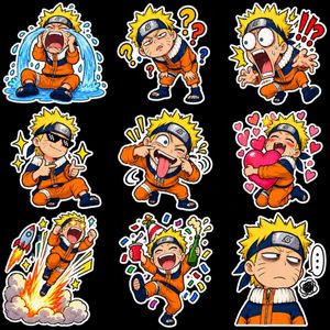 Chibi Anime Ninja Sticker Sheet — Goal: Create a 3×3 sticker sheet of chibi anime ninja reactions featuring {argument name="character name" default="Naruto Uzum