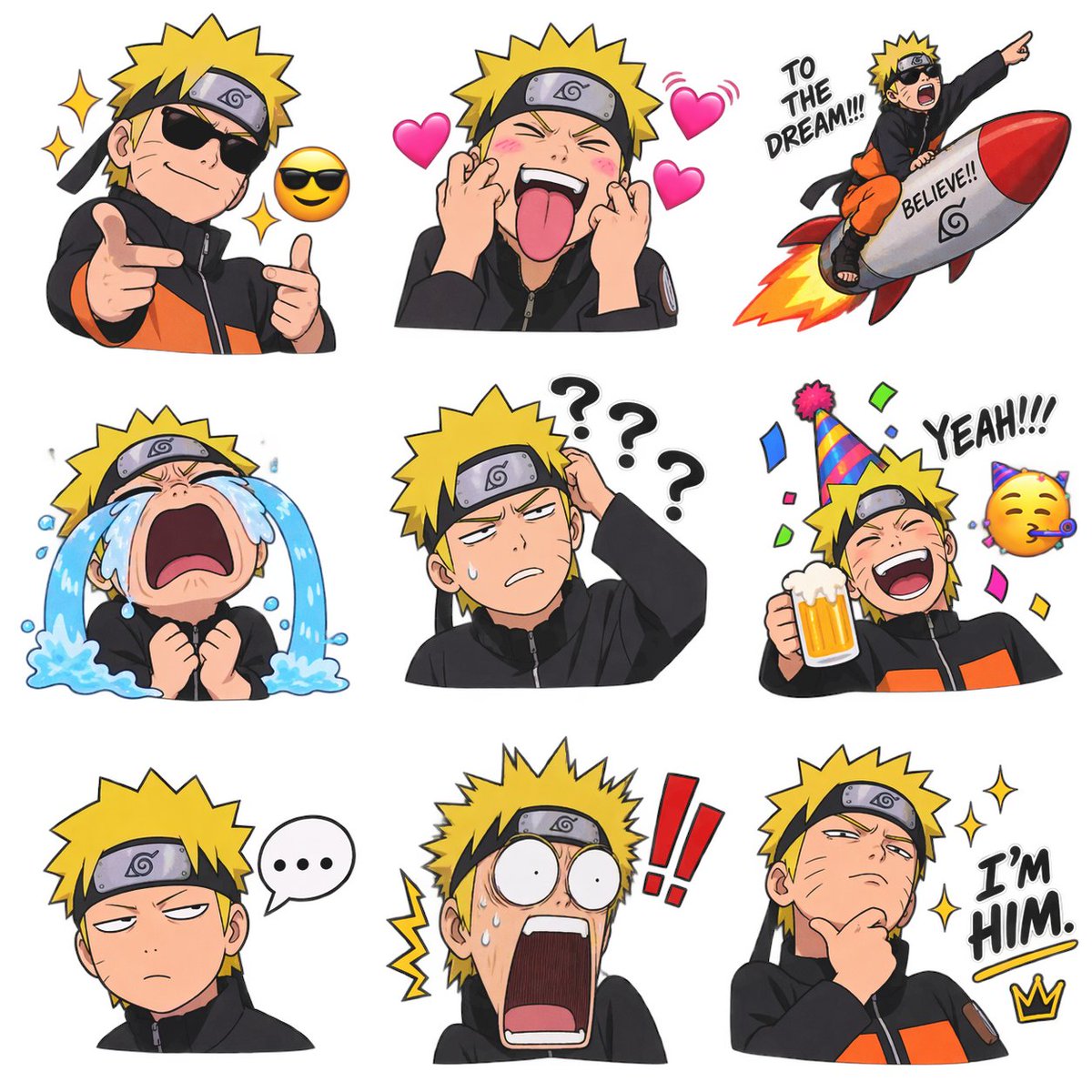 Game Asset - Chibi Anime Ninja Sticker Sheet - Image 2