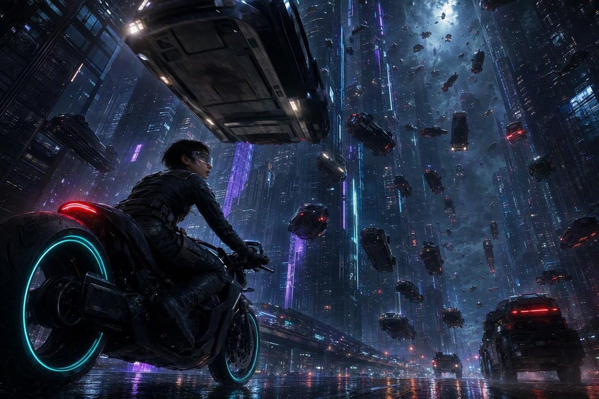 Futuristic Sci-Fi Gravity Reversal Keyframe