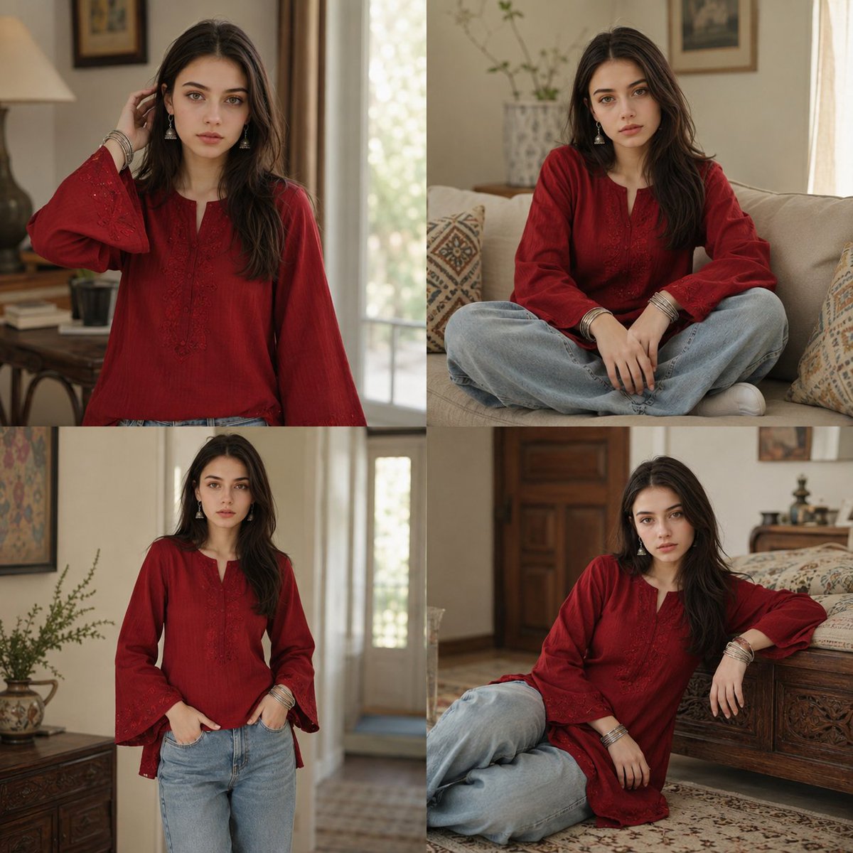Ethnic Style Collage Portrait