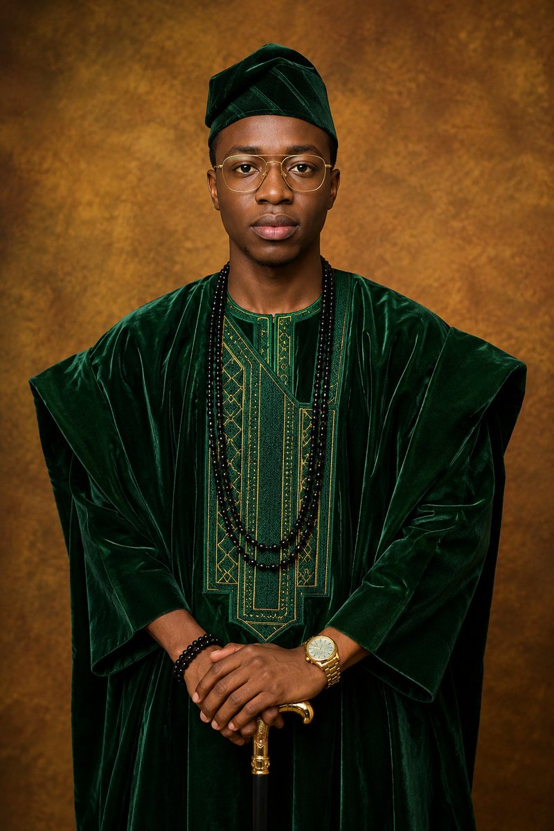 Premium Yoruba Agbada Studio Portrait