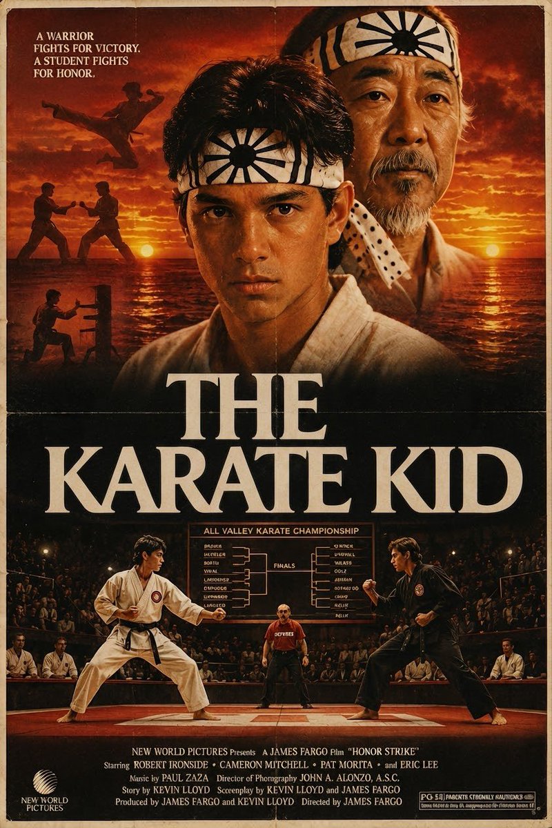 Vintage Karate Kid Movie Poster