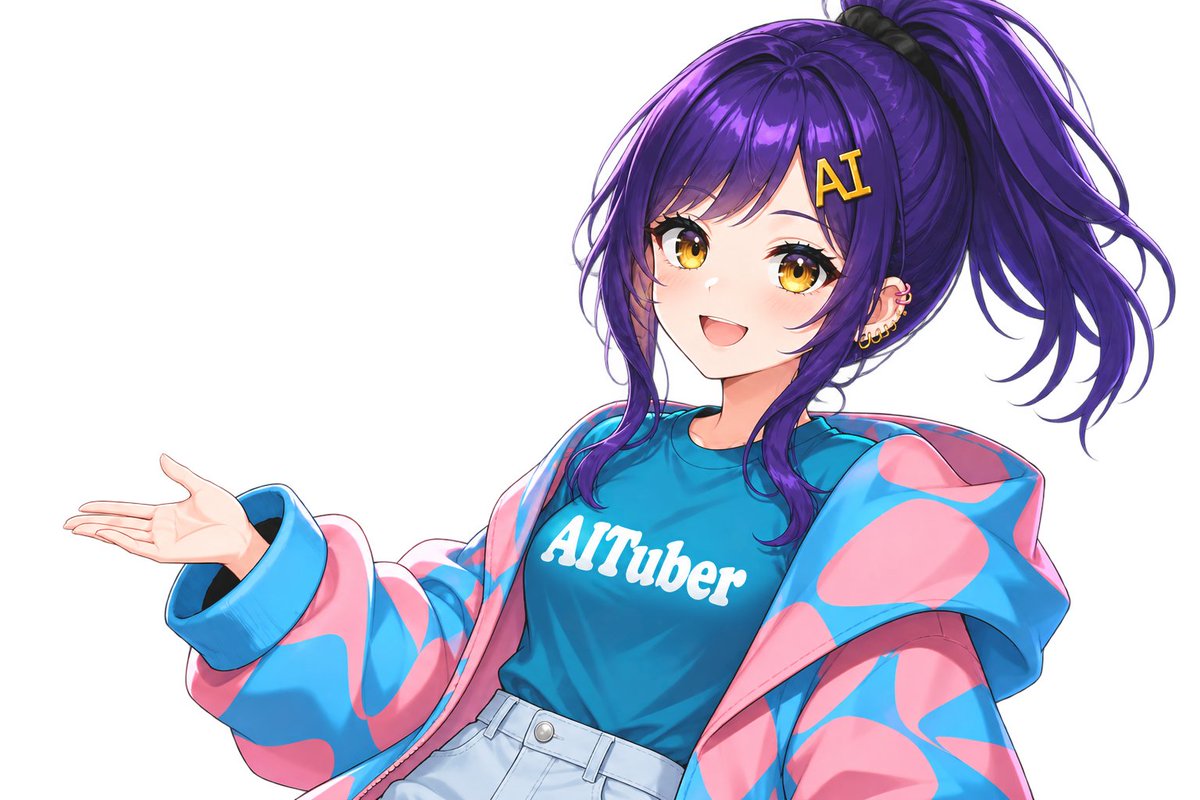 Cheerful AI-Tuber Anime Girl