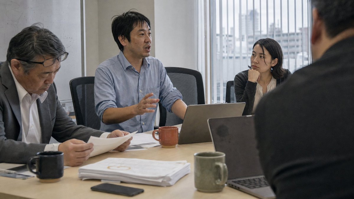 Japanese Office Meeting Photo