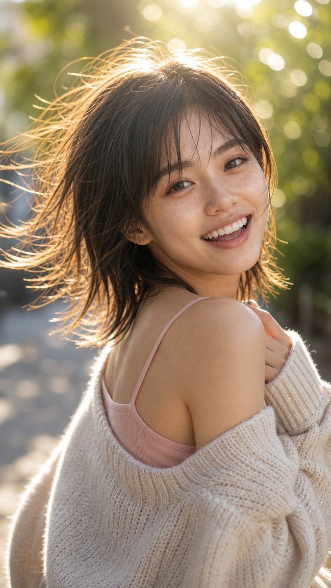 Backlit Over-Shoulder Portrait