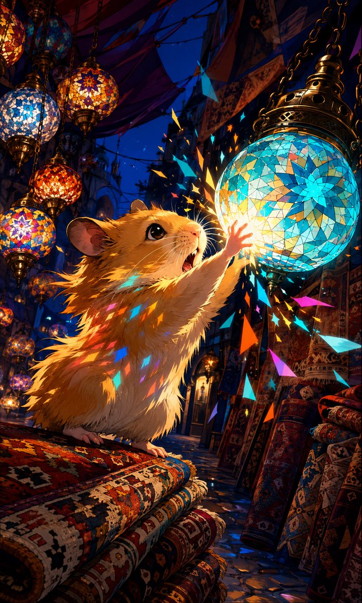Hamster in Turkish Lantern Bazaar