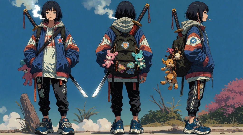 Anime Sword Girl Character Sheet