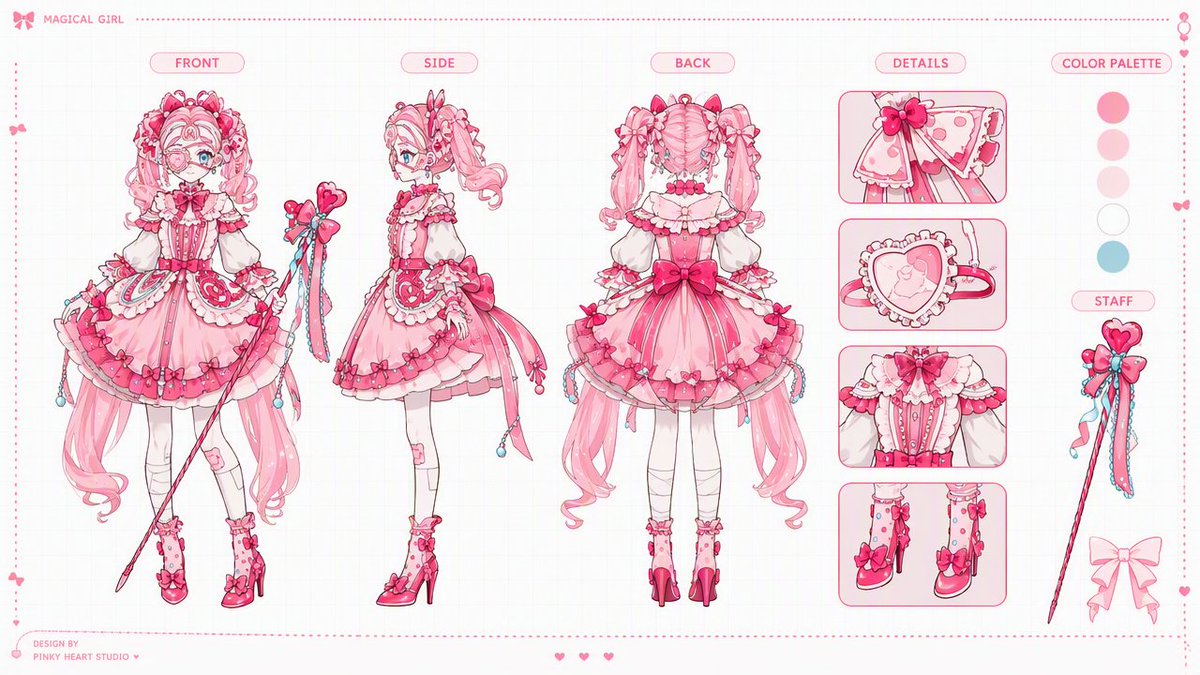 Pink Magical Girl Character Sheet